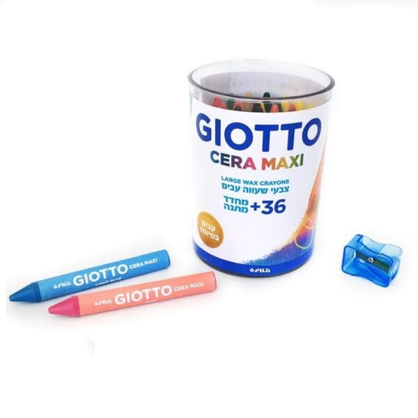 צבעי שעווה עבים GIOTTO + מחדד